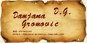 Damjana Gromović vizit kartica